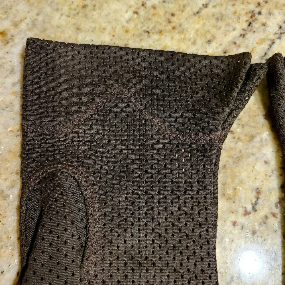 Vintage Kayser Nylon Pierced Driving Opera Formal Costume Brown Gloves. 7.5 USA